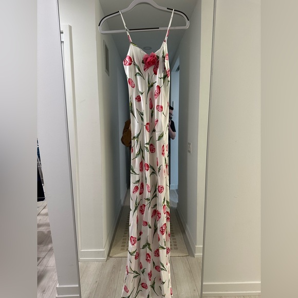RODARTE Appliquéd printed silk-satin maxi dress - Picture 5 of 10
